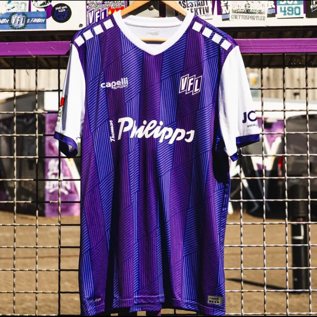 Post by Capelli Sport Europe: ◼️◼️◼️◼️ Distinctive. Purple/Purple Stripes. Unique for the club - The 2026/27 VfL Osnabrück Home Jersey