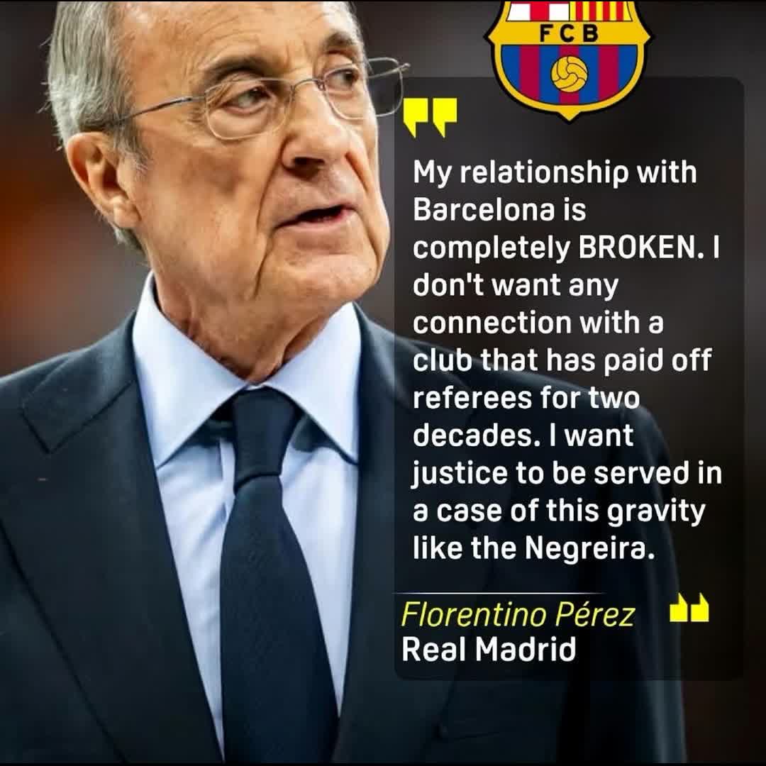 Post by Victor Izunna: Florentino Perez on his relationship with FC Barcelona #buzzer #viral #fyp #sports #Daily #football...