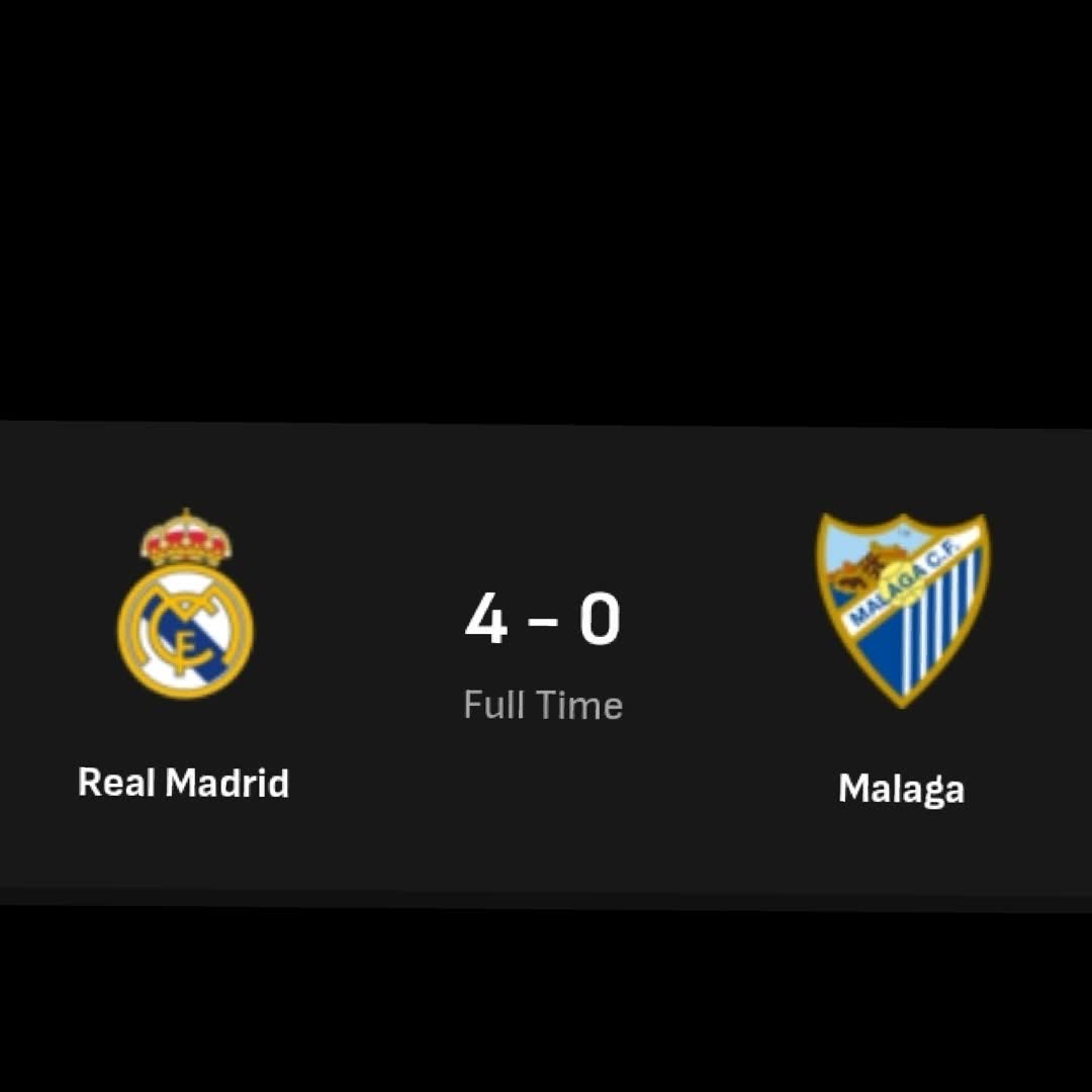 Post by No7 Ball: FULLTIME: REAL MADRID 4:0 MALAGA