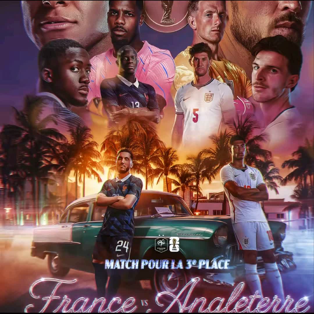Post by Eric F6: Third-place match tonight at 11pm. France face England for one final battle to finish this World Cup on a high!......