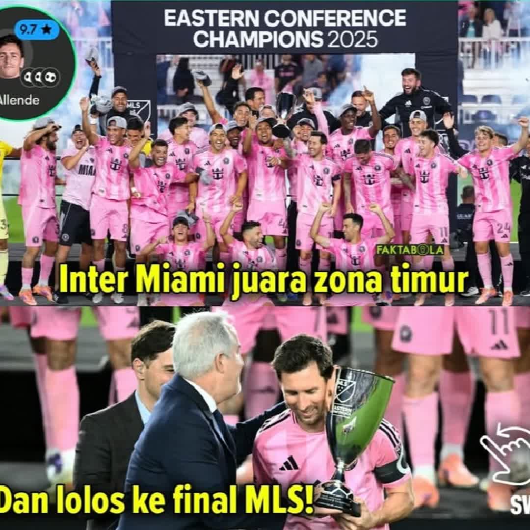 Post by Alwiii AWEKKK: Congratulations, Inter Miami are champions of the East Zone and have advanced to the MLS Cup final! Tadeo Allende...