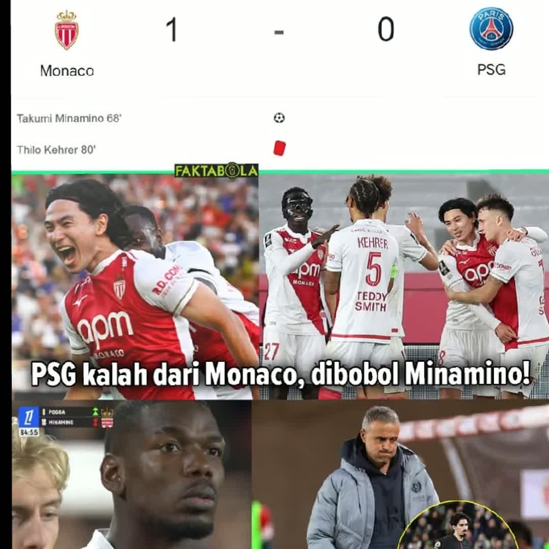 Post by Alwiii AWEKKK: FOOTBAL INDONESIA. PSG lost to AS Monaco, conceding a goal to Japanese player Takumi Minamino. However, De Zerbi's...