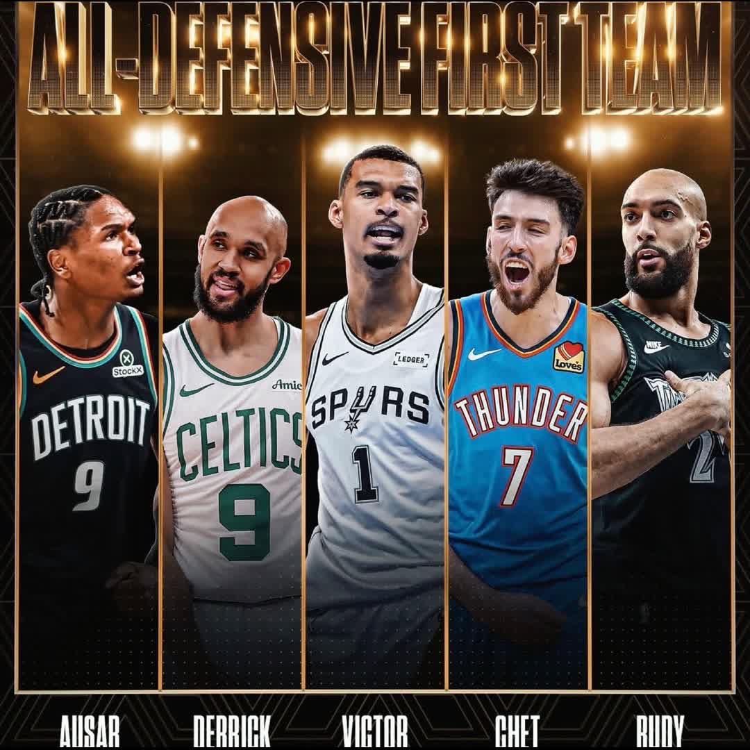 Post by Sports Pulse: BREAKING: The 2025-26 NBA All-Defensive First Team 😤💥 🔸Ausar Thompson 🔸Derrick White 🔸Victor Wembanyama 🔸Chet...
