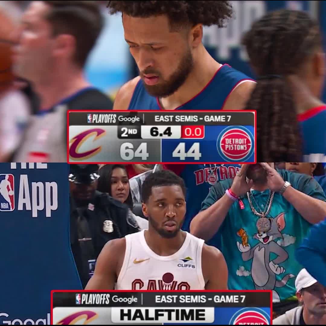 Post by Sports Pulse: DETROIT IN TROUBLE! 😬💔 Cleveland Cavaliers led by as many as 20 in the 1st half and will still go into halftime...