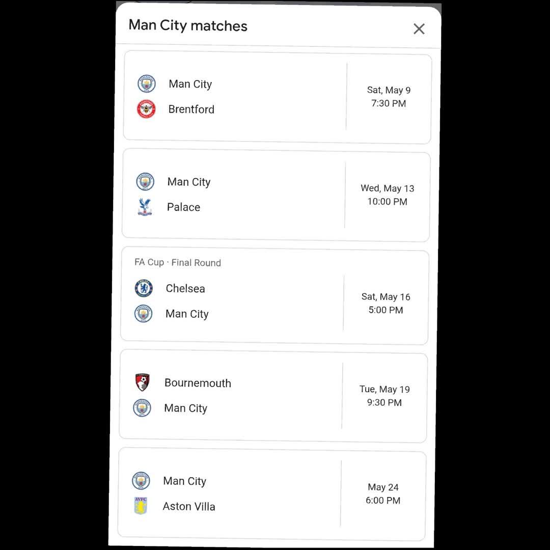 Post by Dege B: Manchester City Next Matches