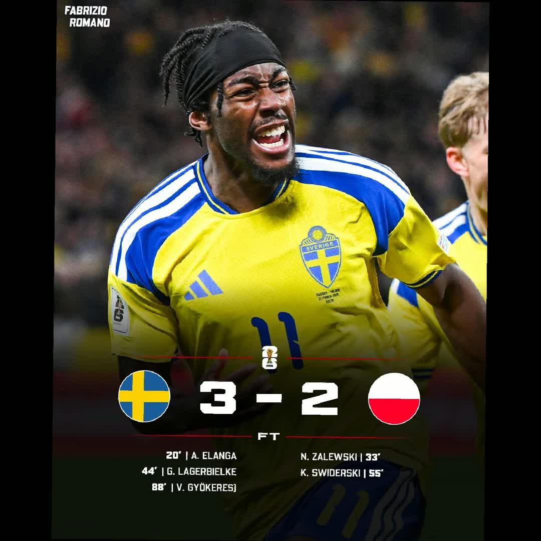 Post by Dege B: Sweden Qualified to the World Cup 👍❤️