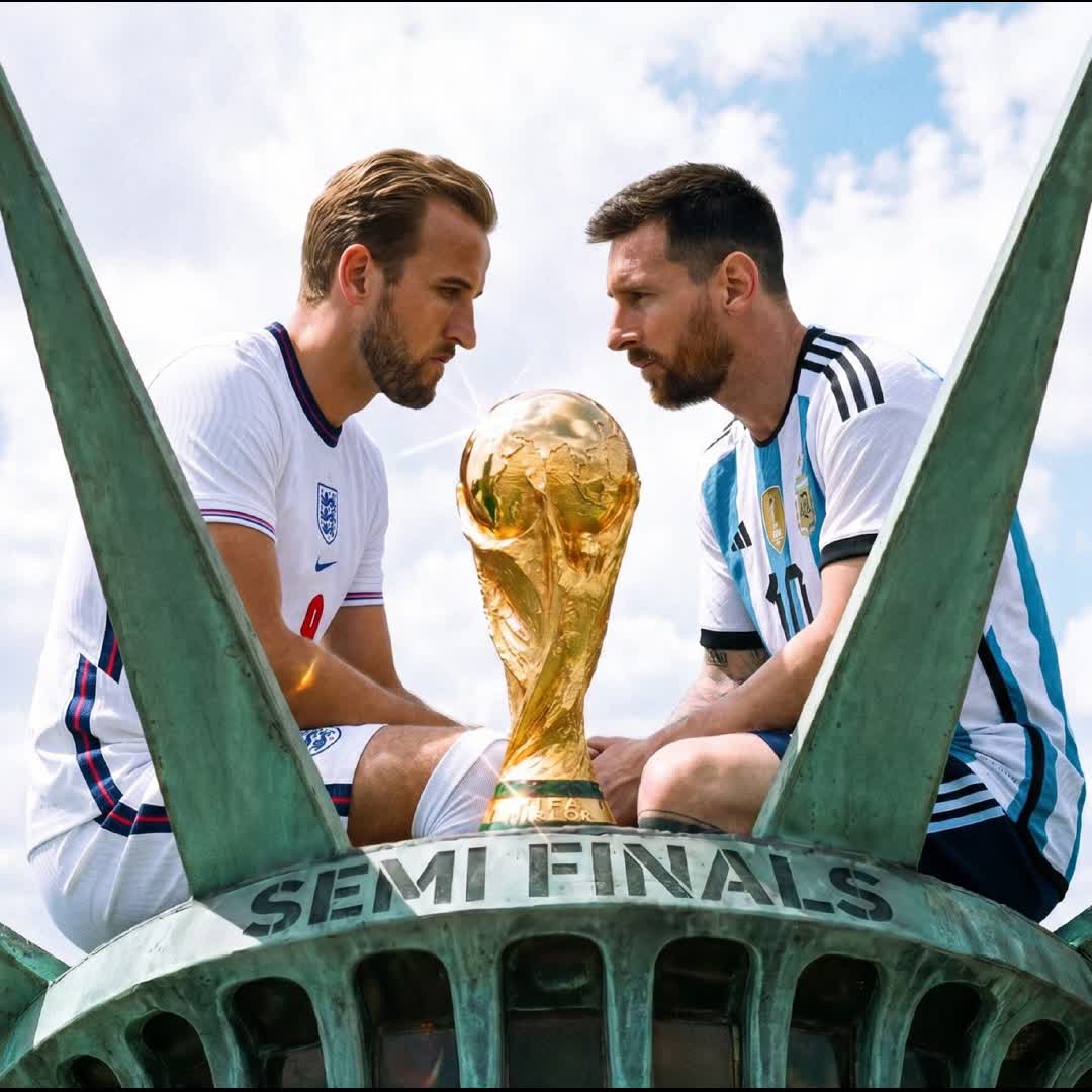 Post by John Kent: The Race is On 🌏🇬🇧 🇦🇷Who's playing final between this two 🤯 #buzzer #viral #fyp #sports #football...