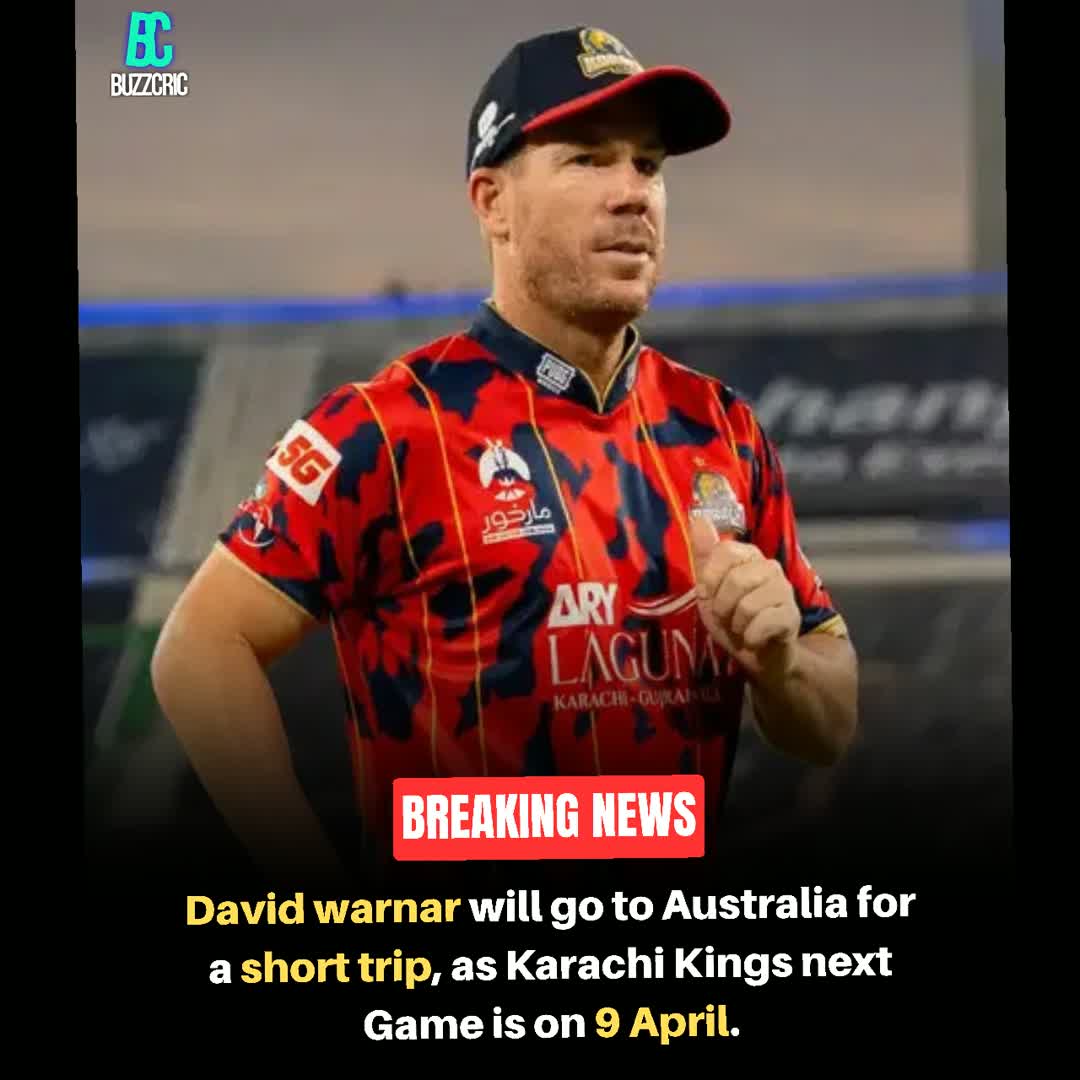 Post by Buzz Cric: David Warner will go to Australia for short trip! #KarachiKings #davidwarner #buzzer #viral #fyp #sports #Daily...