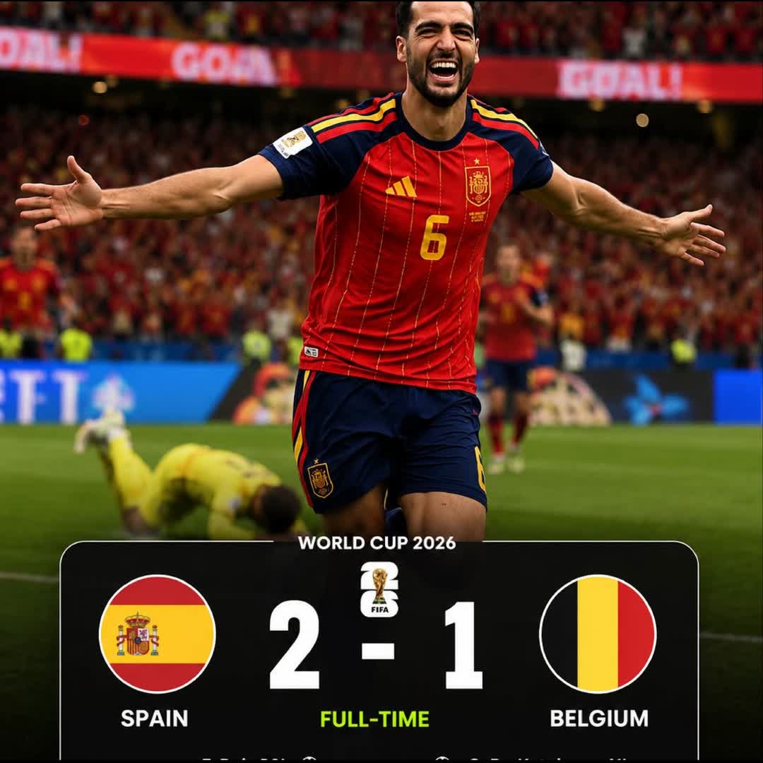 Post by David Emmanuel: 🚨 SPAIN STRIKE WHEN IT MATTERS MOST!🇪🇸⏰ 🇪🇸Spain 2️⃣-1️⃣ Belgium🇧🇪 ⚽ F. Ruiz (30’) ⚽ C. De Ketelaere (41’) ⚽...