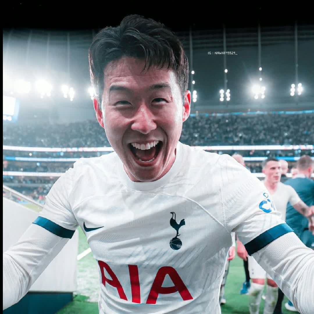 Post by SportsCenter TN: That winning smile! 😁✨ Pure joy and amazing energy from Sonny under the lights. ⚽️🤍 #SonHeungMin #Sonny #Spurs...