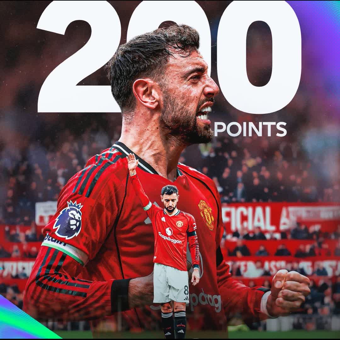 Post by Manchester United: Bruno Fernandes, FPL superstar+ He joins Erling Haaland in this season's 200 points club! #sports #football