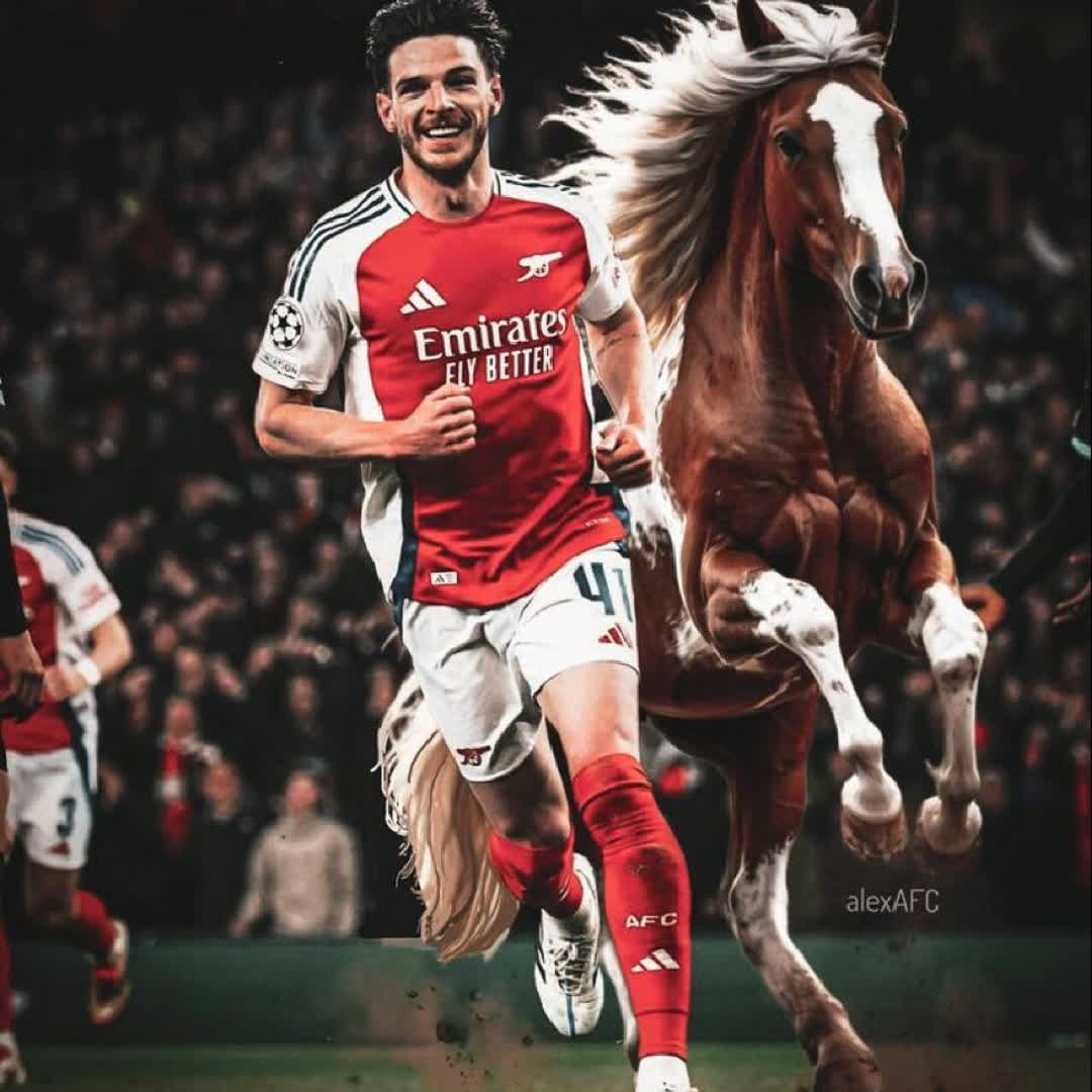 Post by ኢትዮጵያ አብረን እንደግ Follow አድርጉኝ Follow Challenge: #Arsenal midfielder #Decline rice #The horse 🐎 #Arsenal @football2 @footprime @lilim @capian @yada5