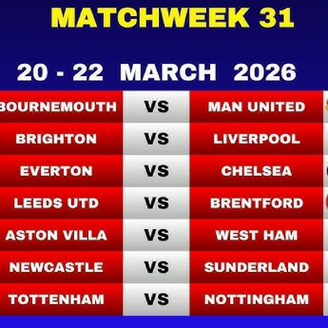 Post by Kal Zt19: ENGLISH PREMIER LEAGUE FIXTURES MATCH WEEK31 FRIDAY 20 - SUNDAY 22 MARCH 2026 @semereyohannes85 @dejeneatenku...