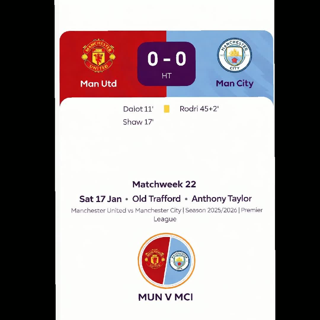 Post by Premier League News: MUN v MCI first half
