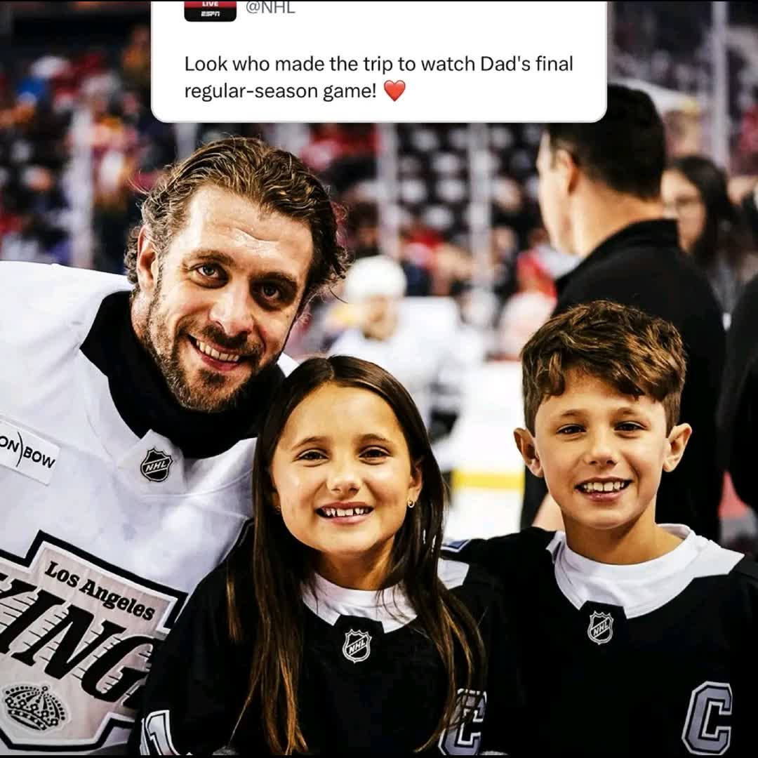 Post by Rok Planinsek: Anze Kopitar’s kids are in attendance for his final regular season game. 🥹 📸: @lakings