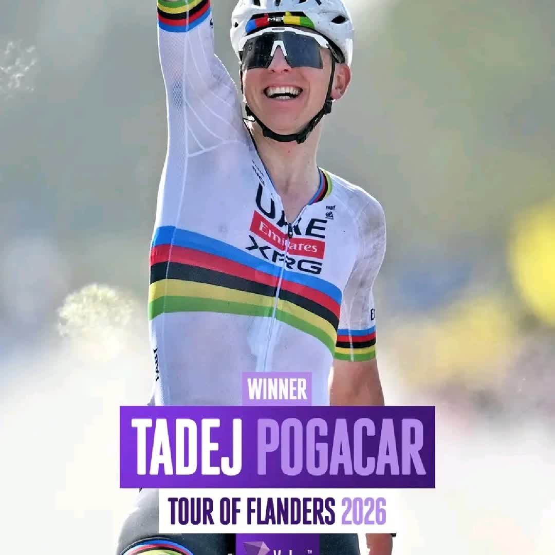 Post by Rok Planinsek: Tadej makes history at Flanders 😮🏆 Tadej Pogačar wins a blockbuster edition of the Tour of Flanders ahead of...
