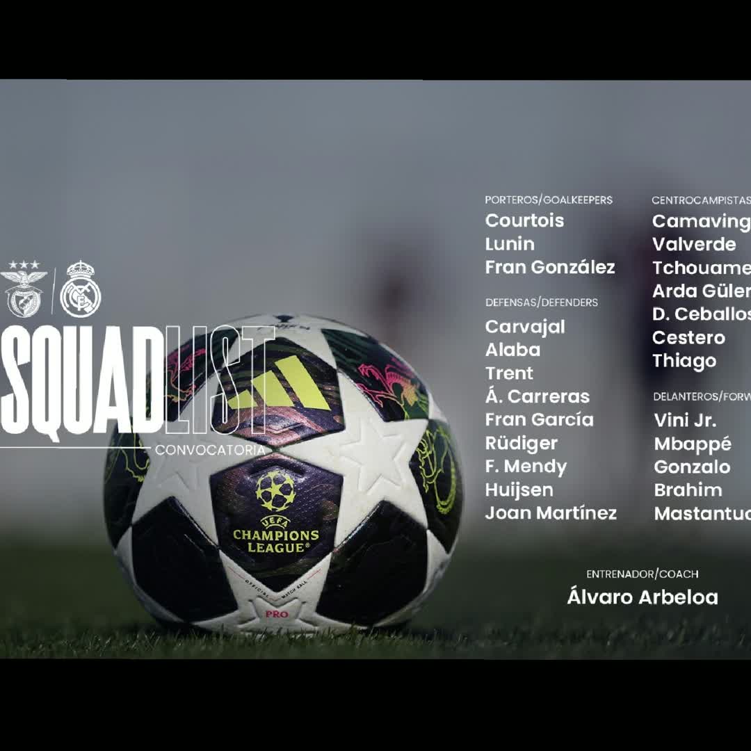 Post by Haske Mohammednur: buzzer#real madrid vs benafica,viral"squad list hala mdrid#champion leage👑👑👑💯✌️ @howmuch @baharabduraman7...