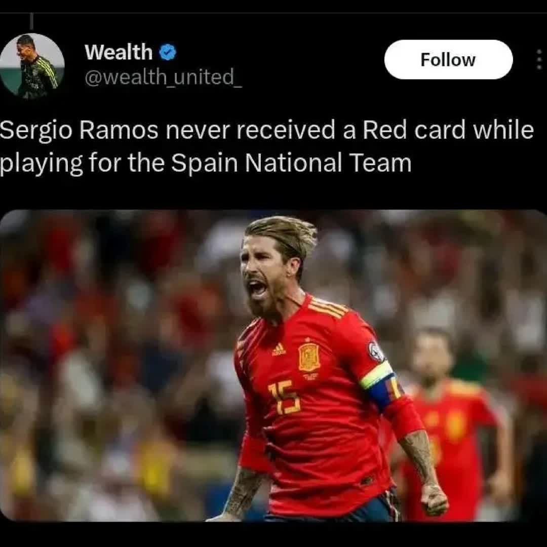 Post by Obedience Ighile: FOOTBALL UPDATES. 26TH MAY 2026. SERGIO RAMOS'S HIGHLIGHT. Who Never Received A Red Card When Playing For Spain...