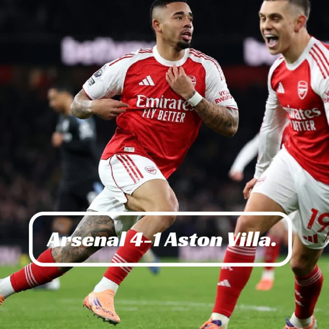 Post by Arsenal Fan: FT: Arsenal 4-1 Aston Villa. A CONVINCING WIN FROM MIKEL ARTETA'S TEAM, AS THE PREMIER LEAGUE DREAM LIVES ON! ✨✨✨...