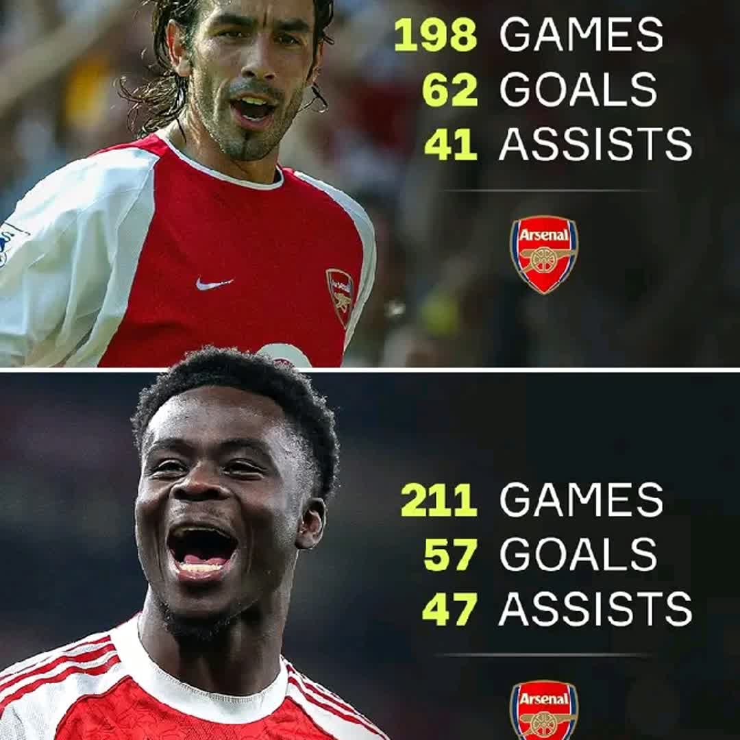 Post by Arsenal Fan: Bukayo Saka moves past Robert Pires (103) in the Arsenal history books with 104 Premier League G/A 📊✨ #buzzer...