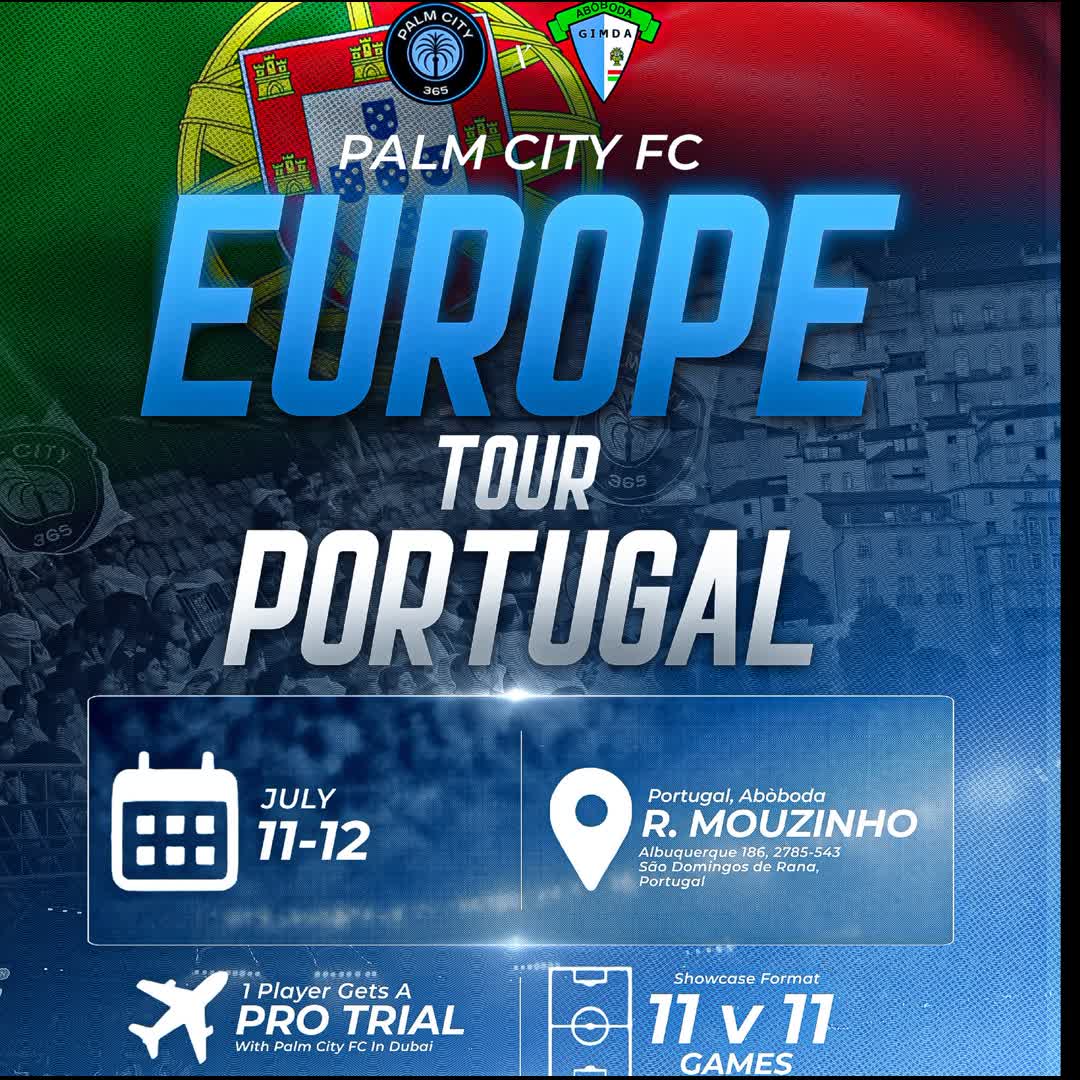 Post by Palm City: We are coming to Portugal 🇵🇹the home of 1 of the greatest players ever! 🔥 July 11-12 you can now sign up ✍️