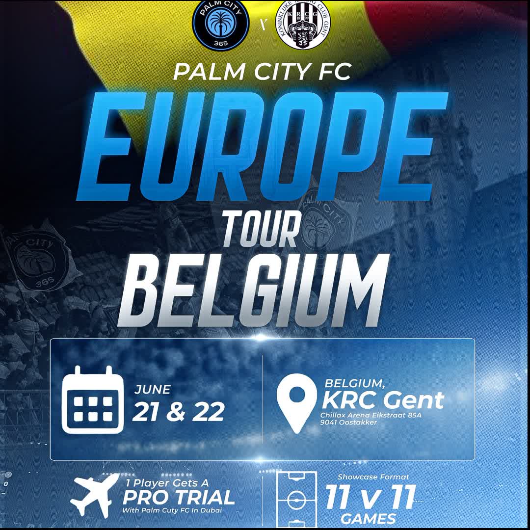 Post by Palm City: We are coming to BELGIUM 🇧🇪 1 player will get a pro trial! June 21 - be there 🔥