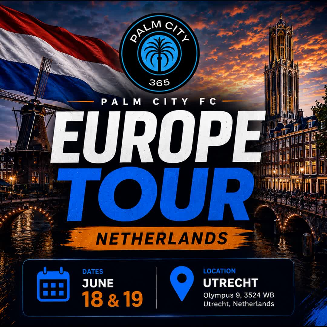 Post by Palm City: NETHERLANDS 🇳🇱we are coming! 🔥June 18-19 and 1 player gets a pro trial!!