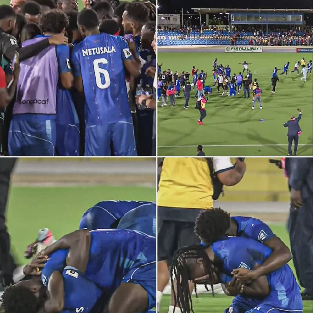 Post by Football Plug: After they won their match, Haiti had to watch on someone's phone and wait for the FT whistle in Costa Rica vs....