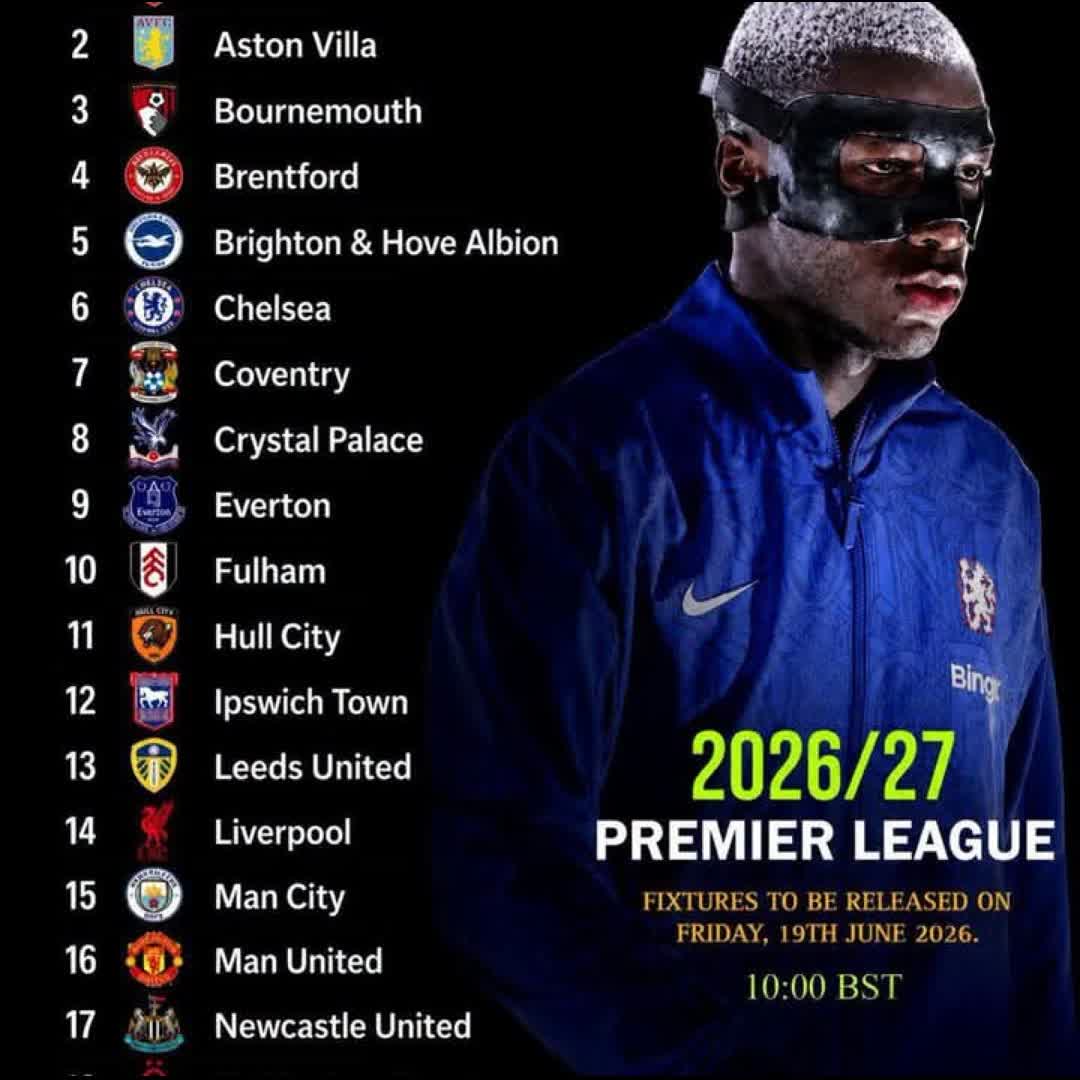 Post by Sport Sailor: 🚨The 2026/27 Premier League fixtures will officially be released tomorrow, Friday, 19 June, at 10:00 BST.⚽️🔥 A new...