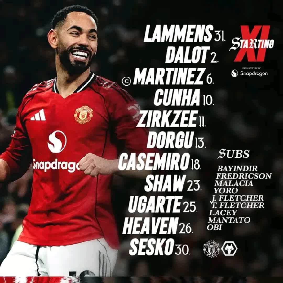 Post by Mosisa Befikadu: Lineup for Manunited vs wolves @buzzerball24 @biniyamdese807 @firofira77 @kalii @neobuzzer @yenesewgetnet001...