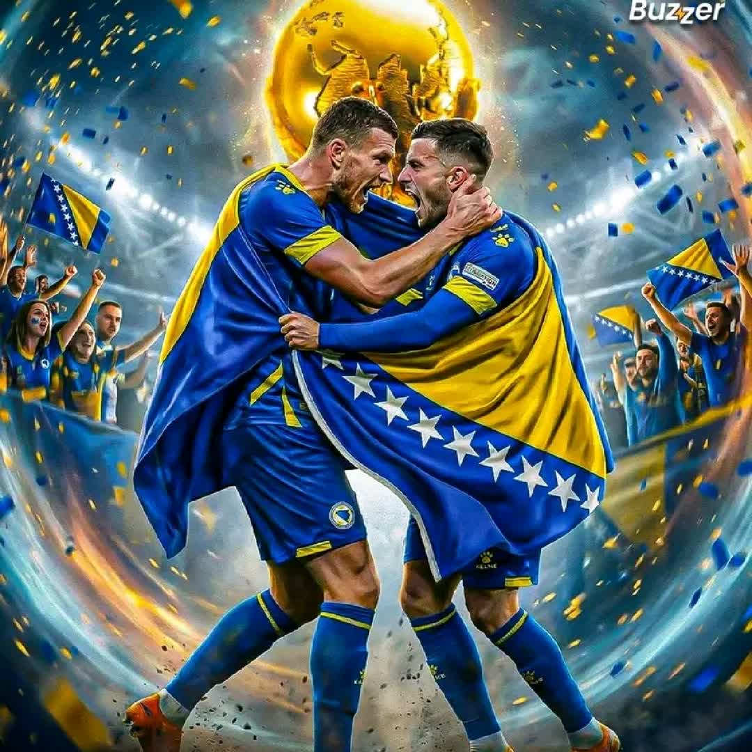 Post by Cyprian Sunday: HISTORY MADE! Bosnia and Herzegovina is GOING to the World Cup 🔥🇧🇦 #buzzer #viral #sports #Daily