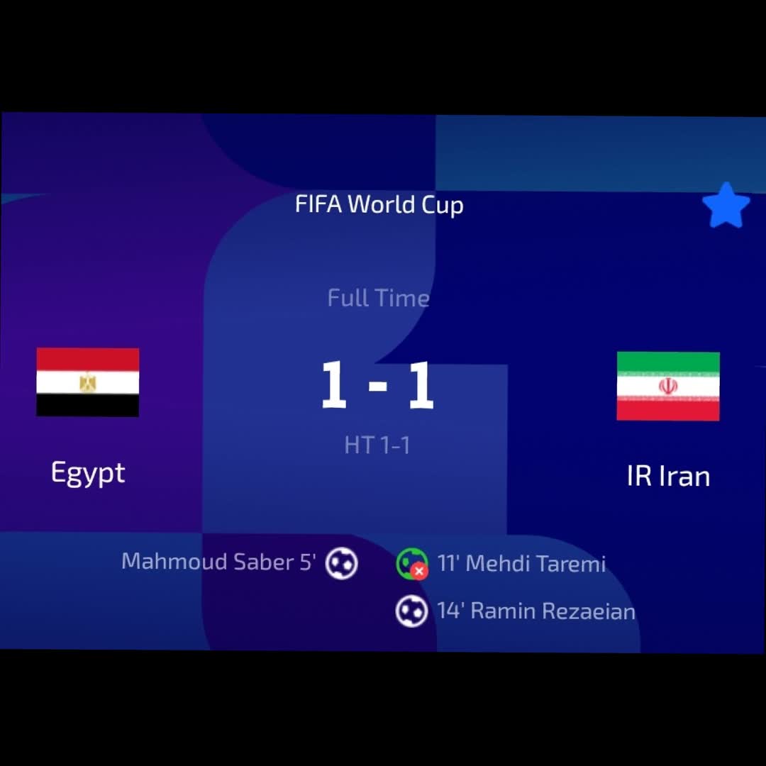 Post by SPORTS HIGHLIGHTS: Egypt vs Iran #buzzer #viral #fyp #sports #Daily #football #buzzer_fan_official #trending #soccer