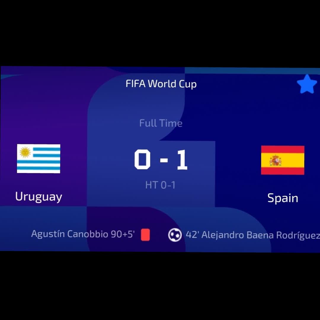 Post by SPORTS HIGHLIGHTS: Uruguay Vs Spain #buzzer #viral #fyp #sports #Daily #football #buzzer_fan_official #soccer #trending #Game #foryou