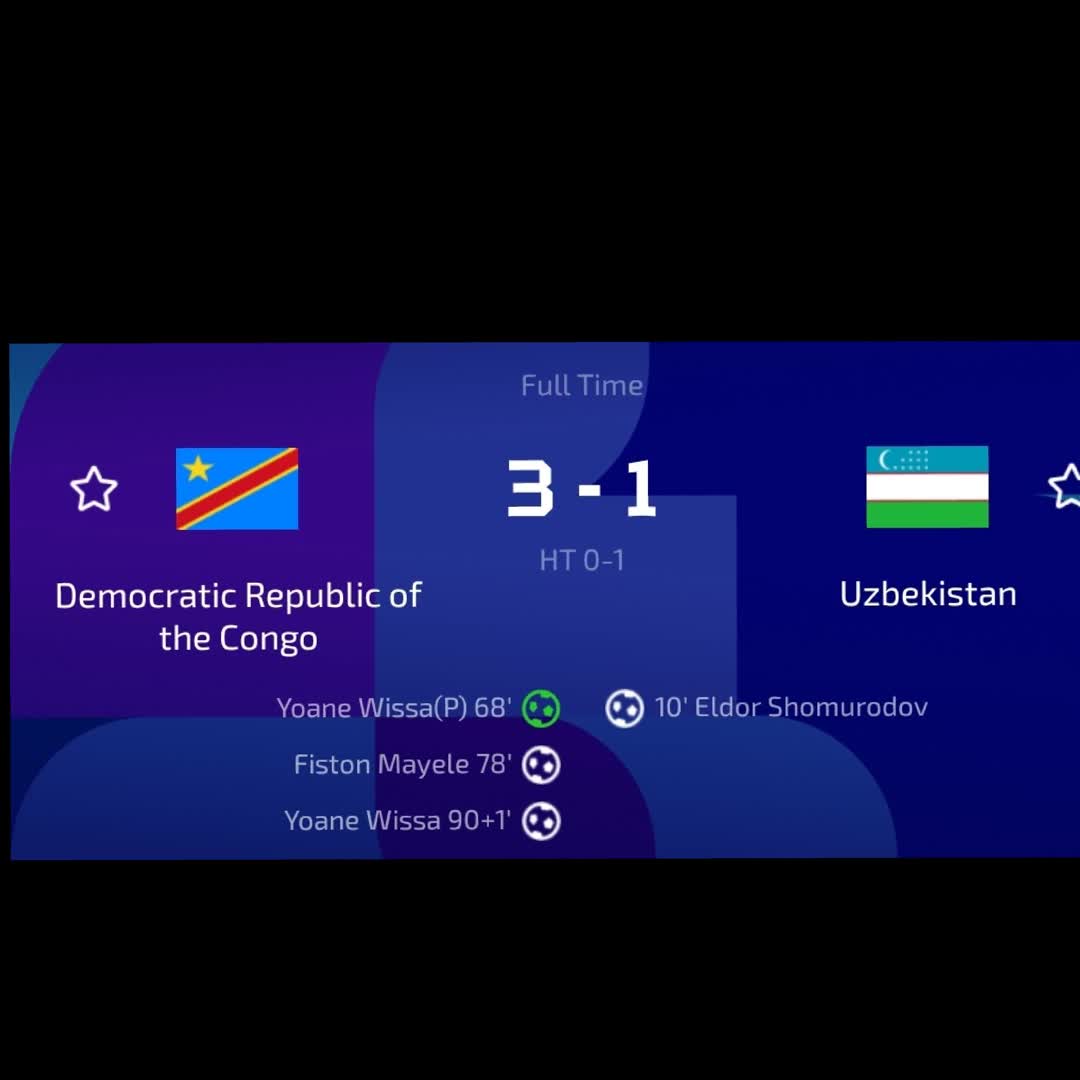 Post by SPORTS HIGHLIGHTS: Dr congo vs Uzbekistan #buzzer #viral #fyp #sports #Daily #football #soccer #buzzer_fan_official #trending #Game...