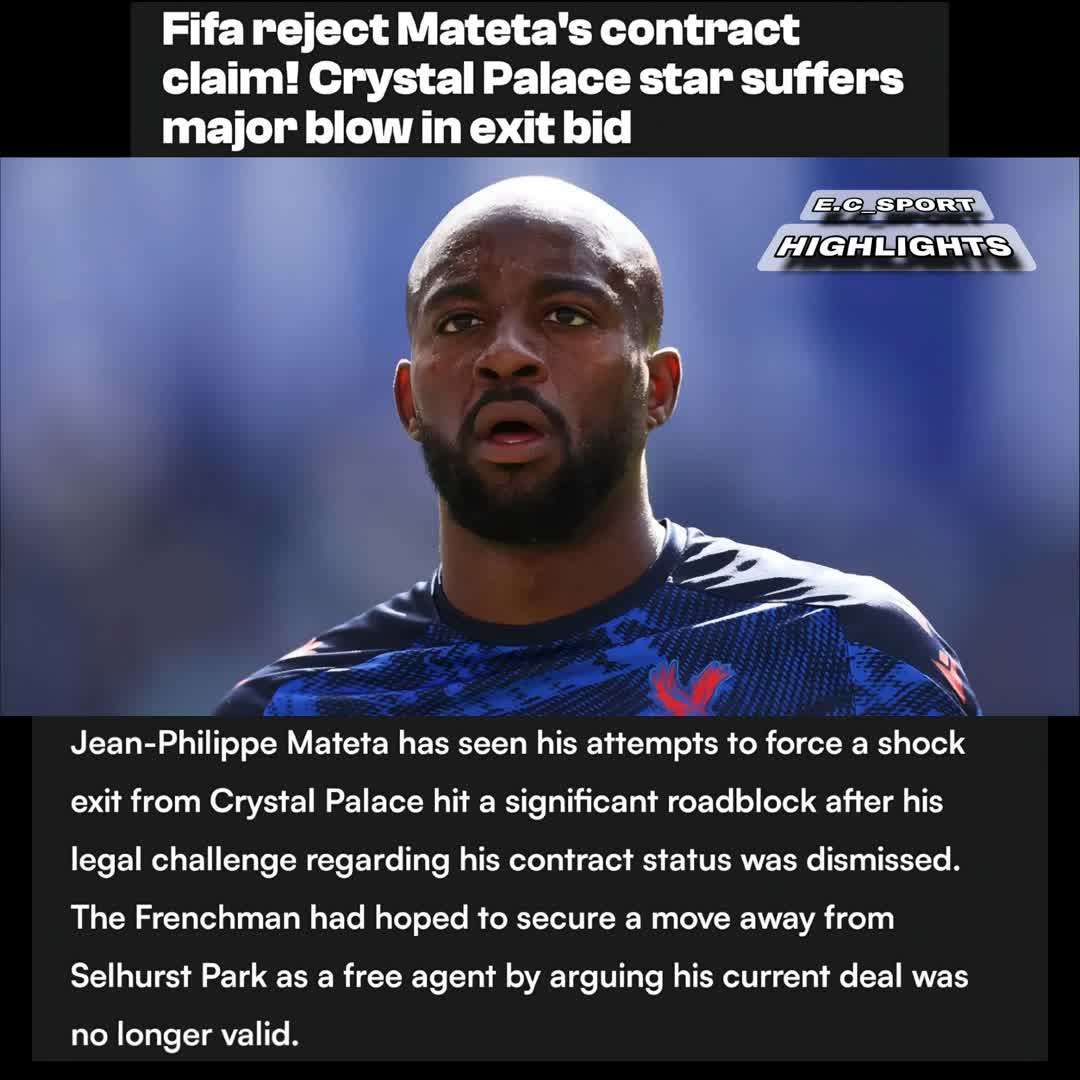 Post by SPORTS HIGHLIGHTS: Fifa reject Mateta's contract claim! Crystal Palace star suffers major blow in exit bid
