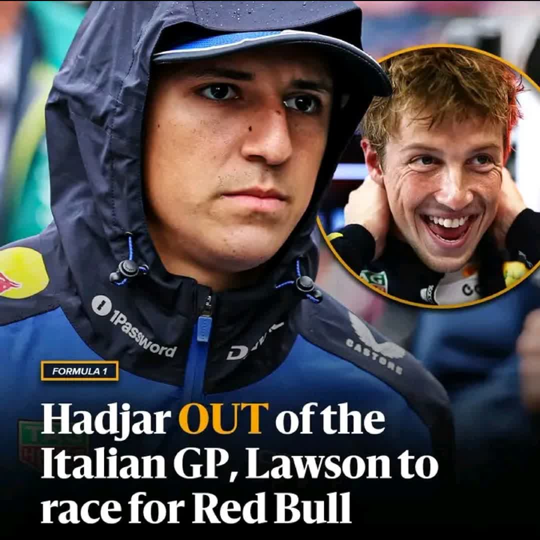 Post by 2x2 Page: Isack Hadjar will MISS the F1 Italian Grand Prix as he continues to recover from a wrist injury ❌ Like in Zandvoort,...