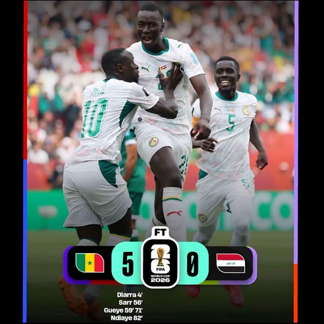 Post by SD JOY: Senegal secure their first win of #FIFAWorldCup 2026 🇸🇳 #viral #fyp #sports #Daily #football #soccer #trending...