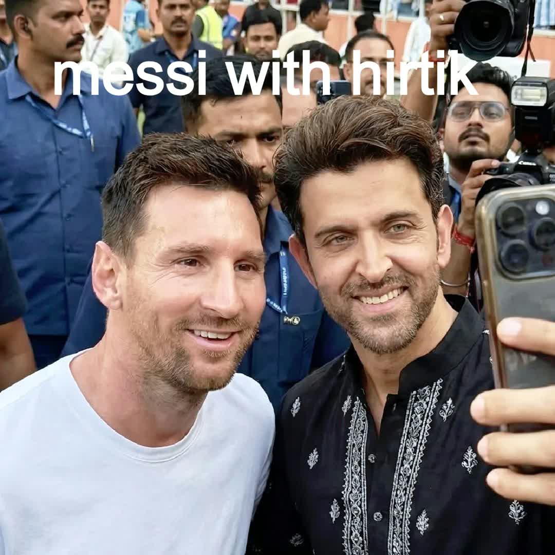 Post by Hayu Mar: Messi with hirtik indian film actor #soccer #Game #sports #Daily #buzzer_fan_official #football