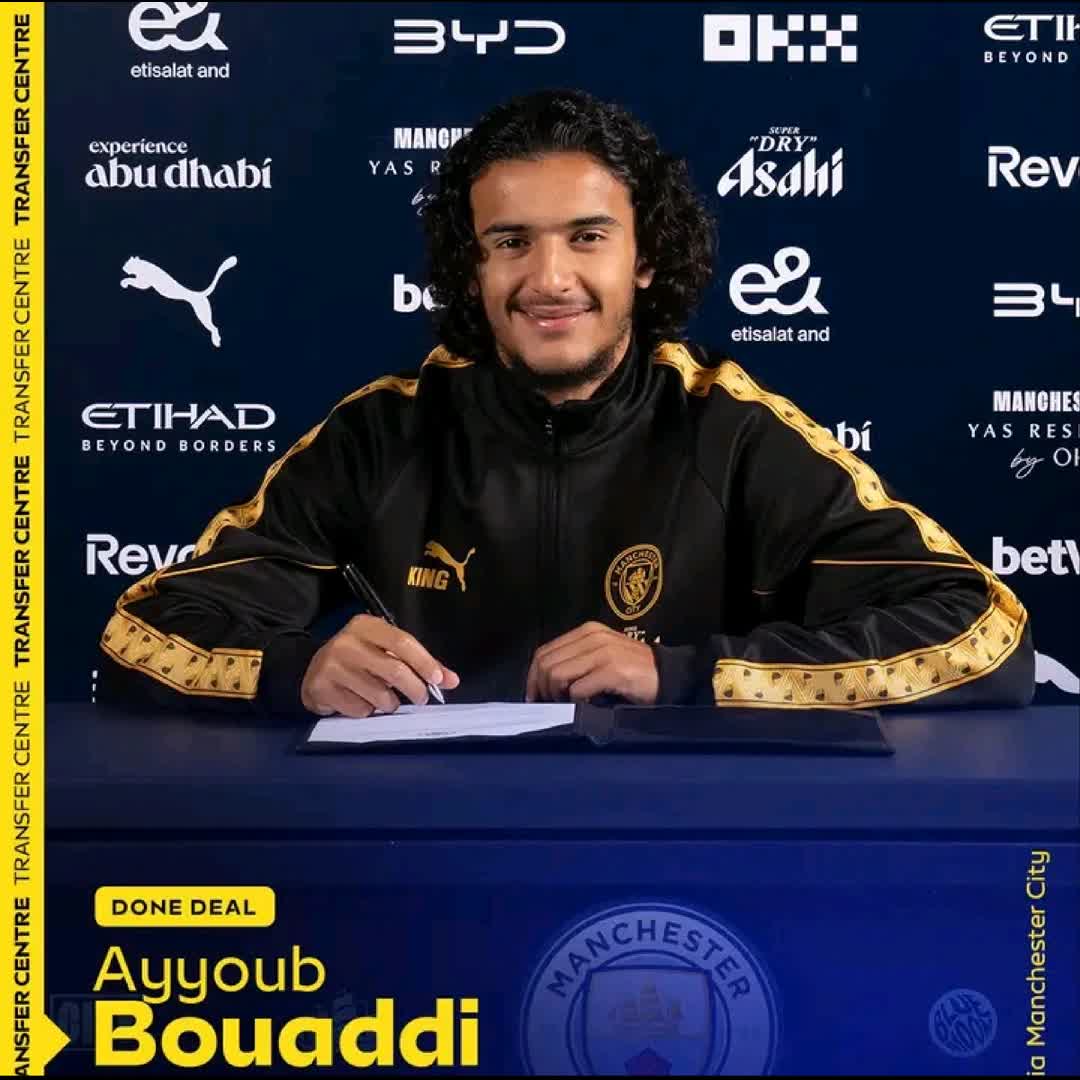 Post by Badri Mahamed Abdulahi: Manchester City have completed the signing of midfielder Ayyoub Bouaddi in a record-breaking £86m move from Lille ✍️...