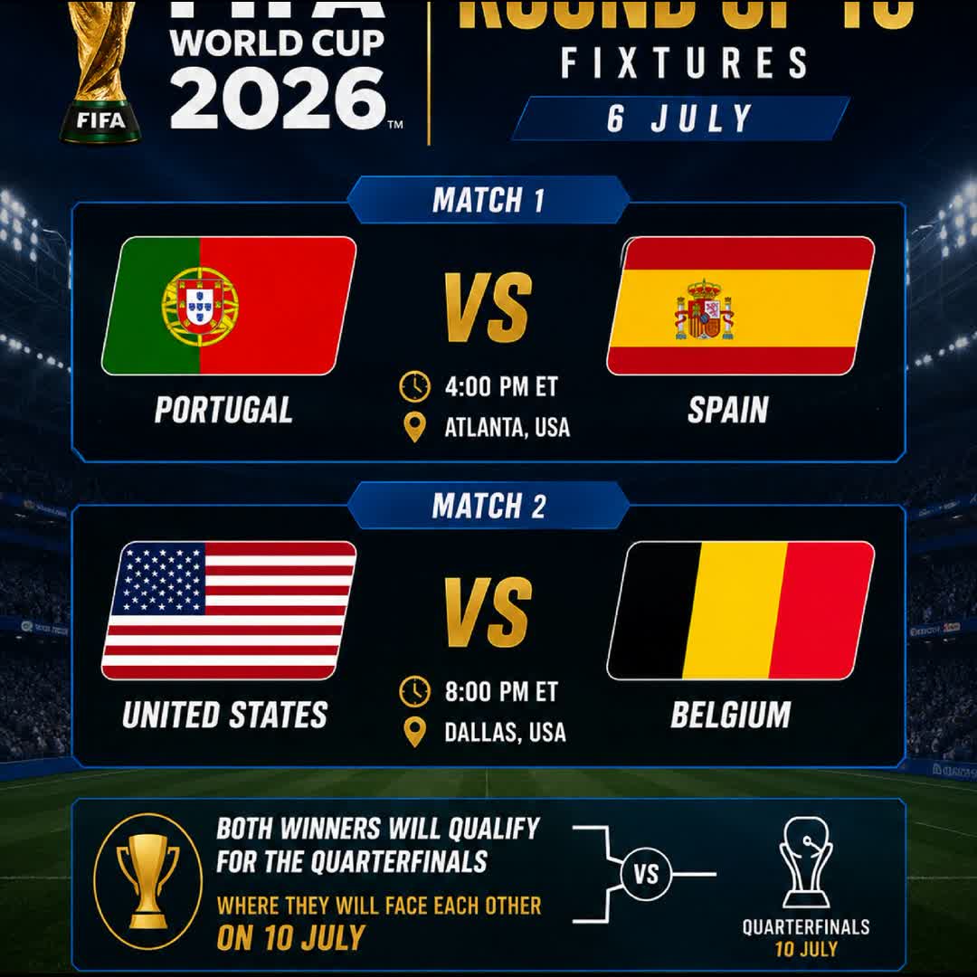 Post by MN Tuke: Two massive Round of 16 clashes today! 🔥 Only two will survive and book a Quarterfinal showdown on 10 July. Who's...