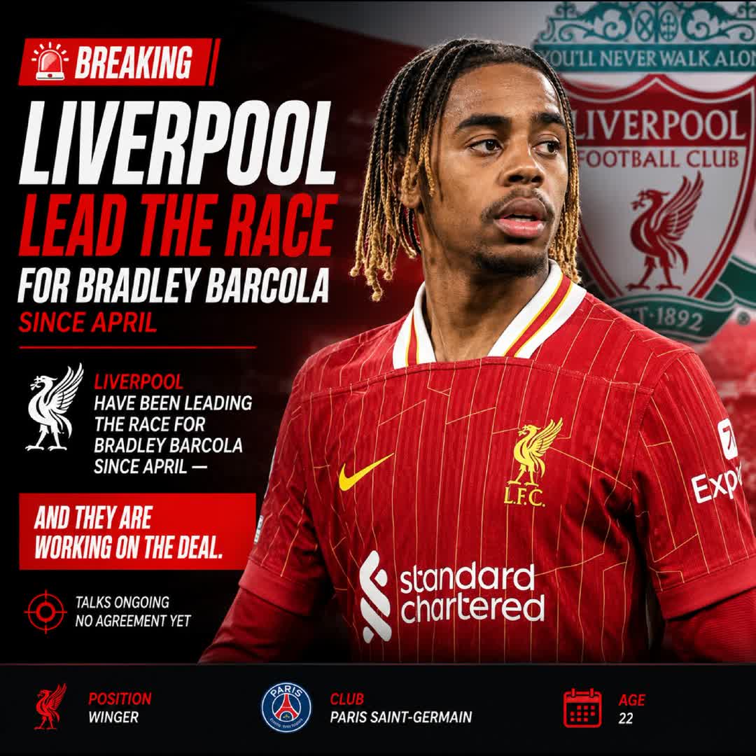 Post by MN Tuke: 🚨🔴 BREAKING: Liverpool have been leading the race for Bradley Barcola since April and are continuing to work on a...