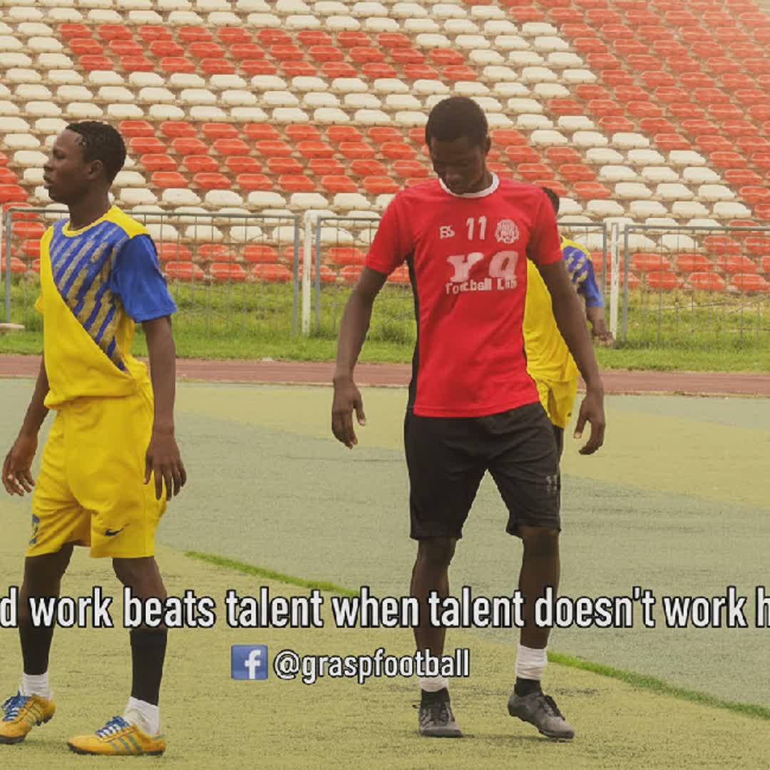Post by Grasp Football: Hard work beats talent when talent doesn't work hard 🤫 #graspfootball #sports #football #soccer #buzzer #Daily #fyp