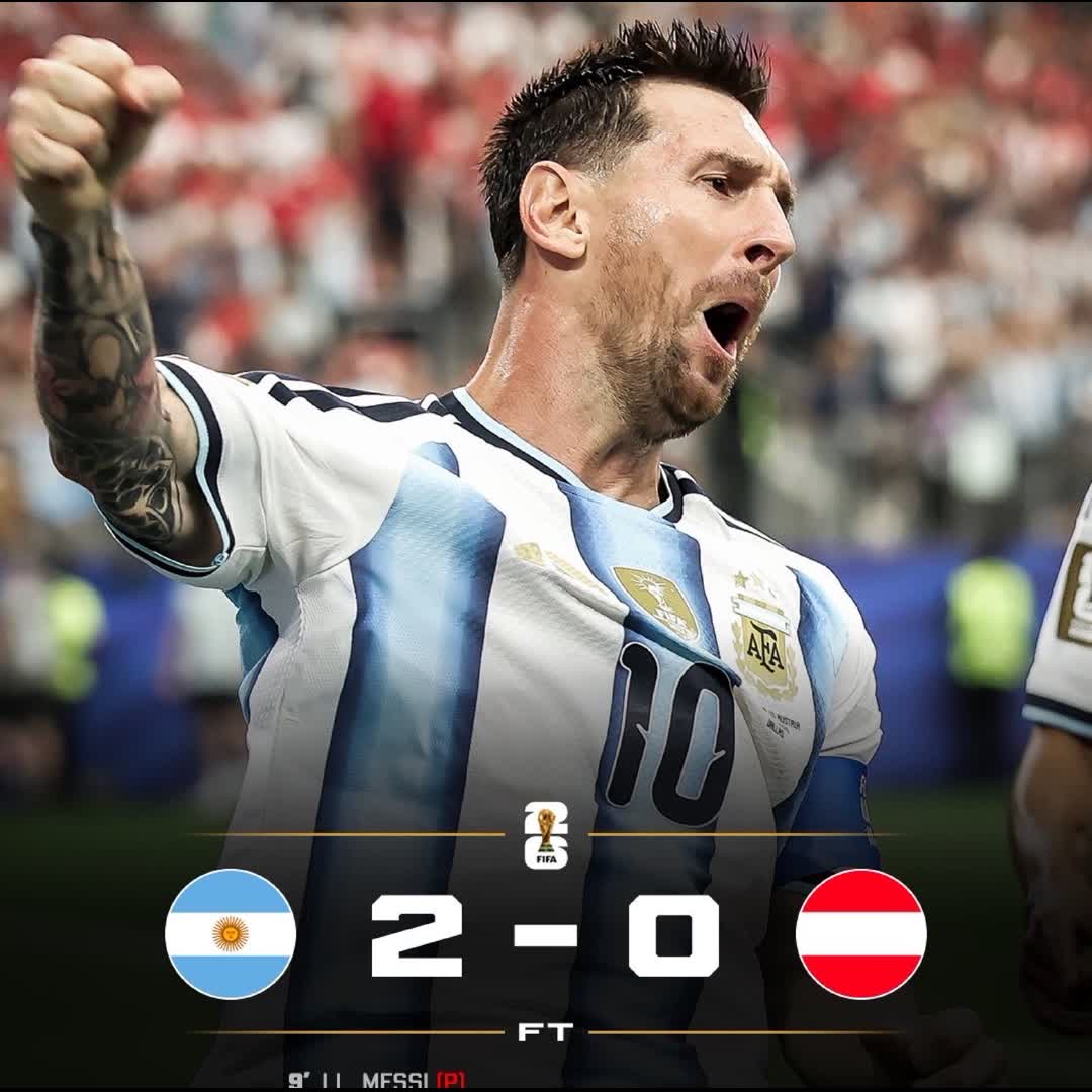 Post by American Sports: 🚨🇦🇷 Argentina beat Austria as Messi makes history — and qualify to round of 32! 🌎✈️ Who’s been your Man of the...