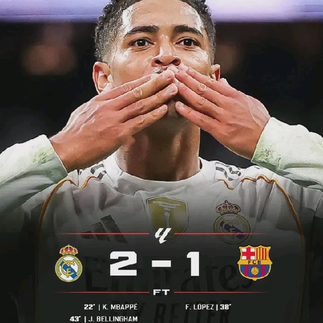 Post by Stars Football Updates: Madrid defeat Barca to make 5 points clear on the table