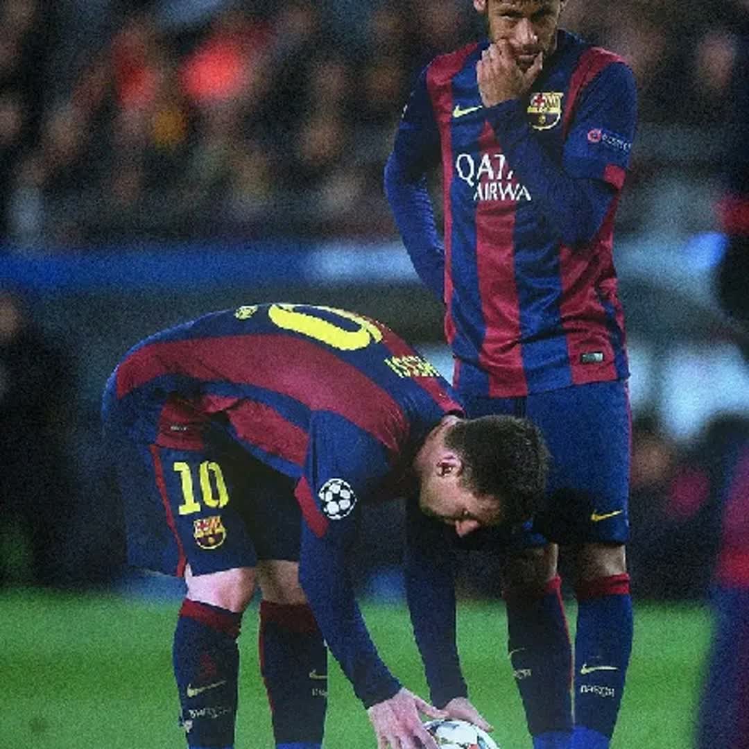 Post by Out Of Context²: - When Barcelona considered a free kick to be like a penalty kick... 🐐 #buzzer #viral #fyp #sports #Daily...