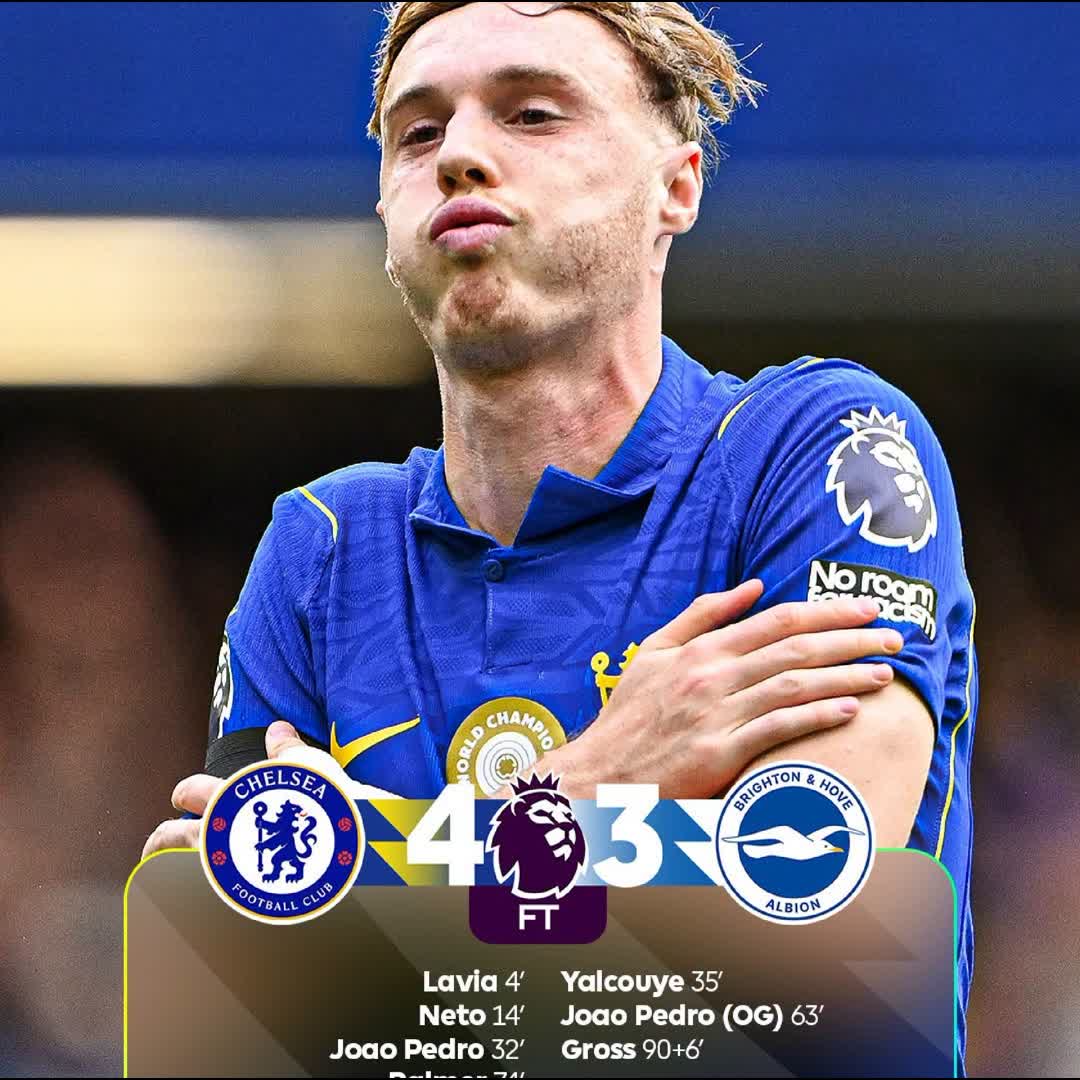 Post by Mduduzi Sibisi: Chelsea's attack is currently carrying them. Brighton fought for their lives. Overall, it was a good watch for...