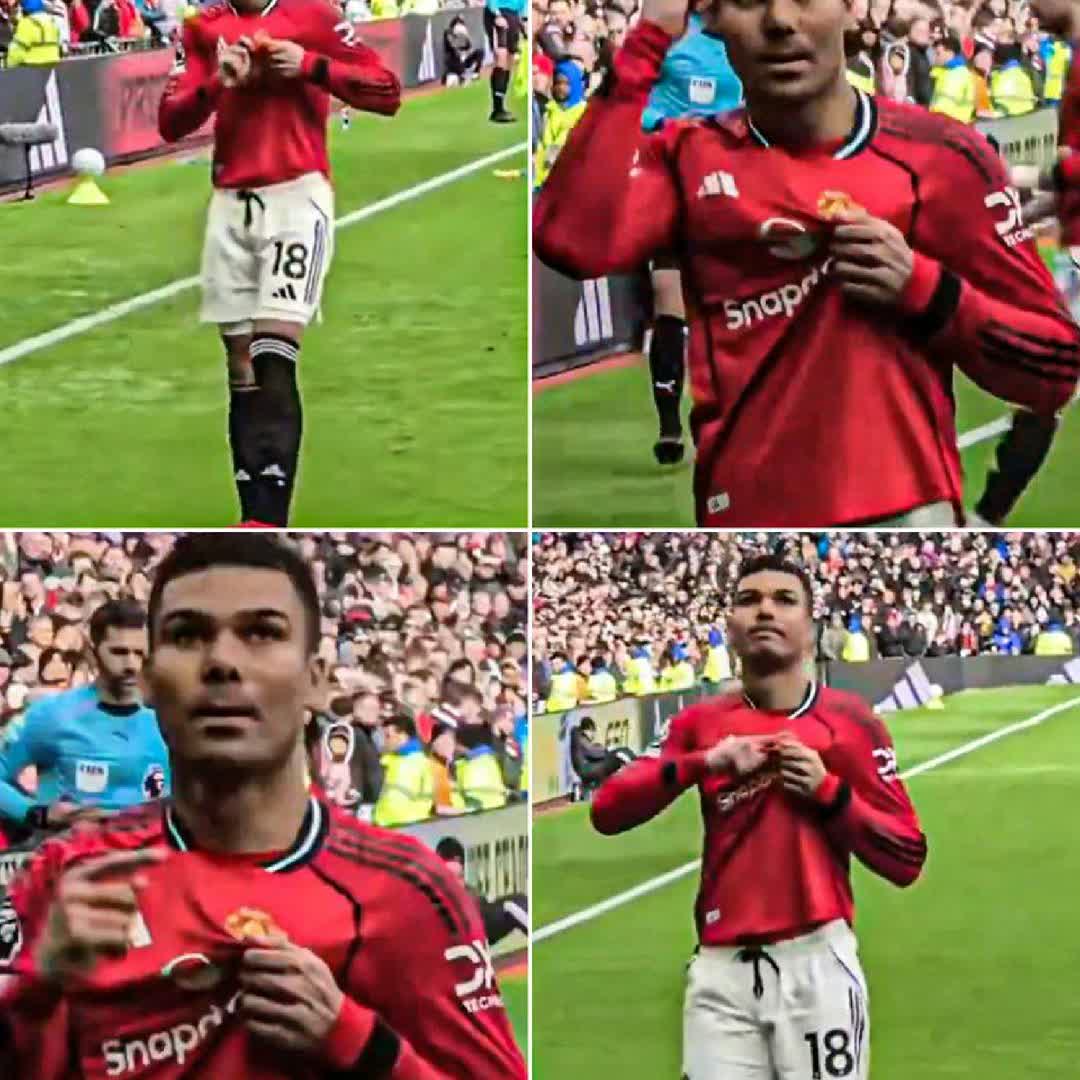 Post by Echo Buzz: Casemiro grabbing the Man United badge after his goal 😤❤️ #soccer #fyp #buzzer