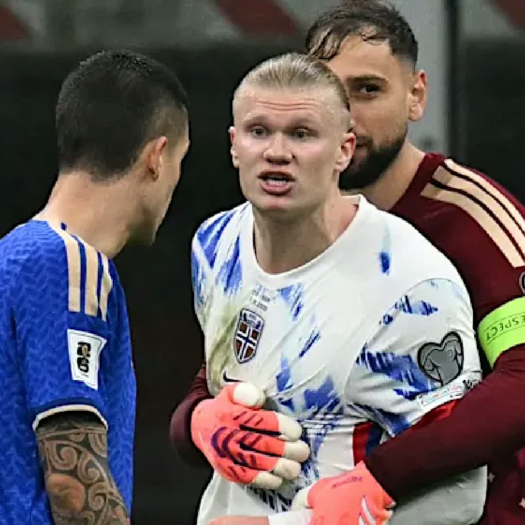 Post by Nina.info .sport: "Il a commencé à me toucher les fesses": Haaland s'emporte contre Mancini, Donnarumma le retient lors...