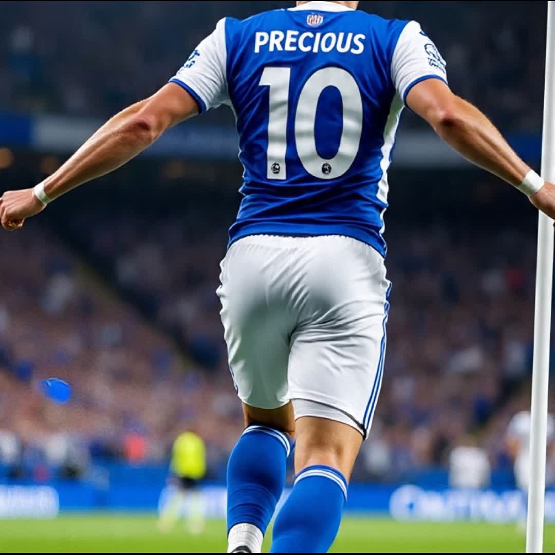 Post by Precious Lenu: PRECIOUS 10 scores at the Deva! 🔥💙 What’s your celebration? 👇 #ChesterFC #CFC #Goal #NonLeague #BuzzerCreator
