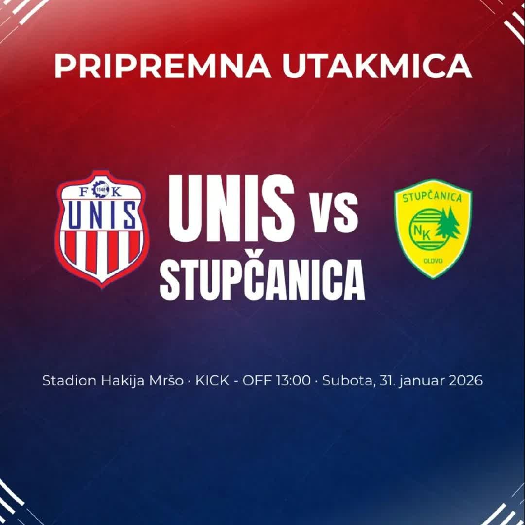 Post by Fudbalski klub UNIS: 𝗣𝗹𝗮𝗻 𝘇𝗮 𝘀𝘂𝗯𝗼𝘁𝘂❓️ - 𝗦𝘁𝗮𝗱𝗶𝗼𝗻❗️ U drugoj pripremnoj utakmici dočekujemo sportske prijatelje iz Olova...